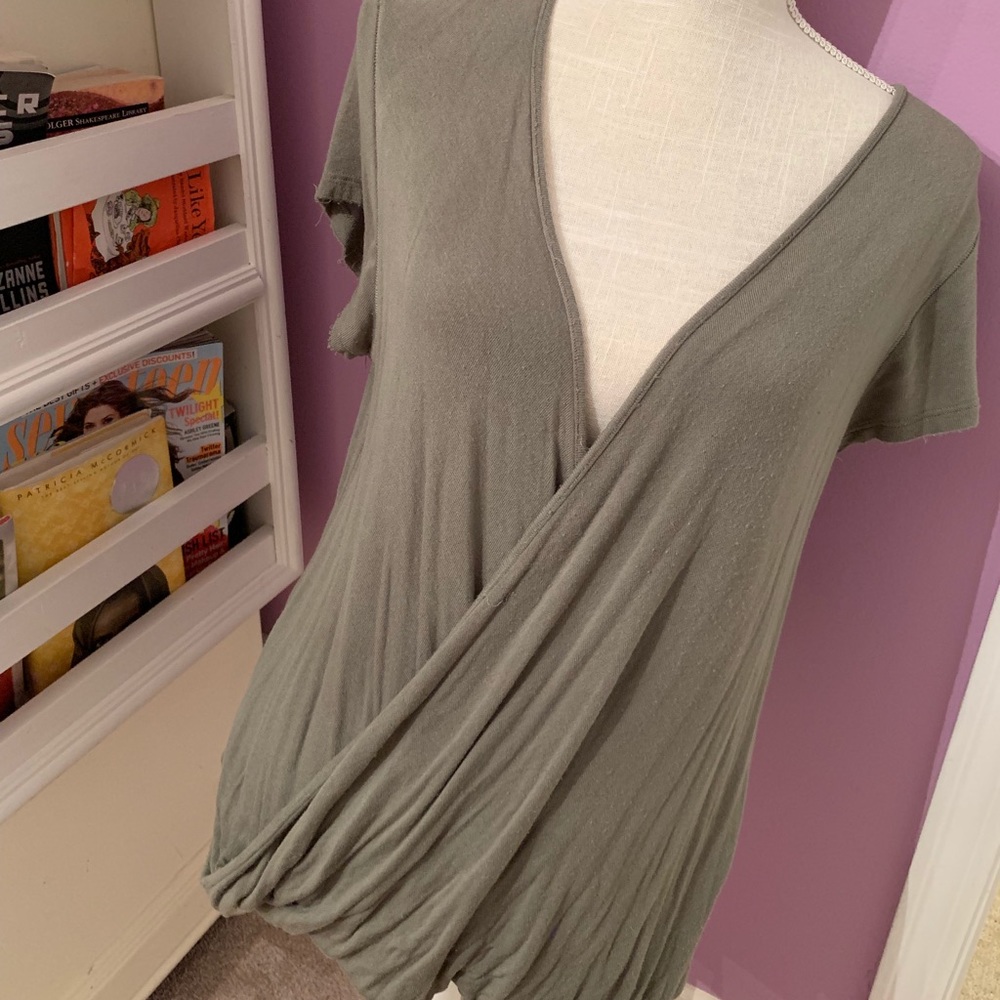 Green Free People Top | Medium